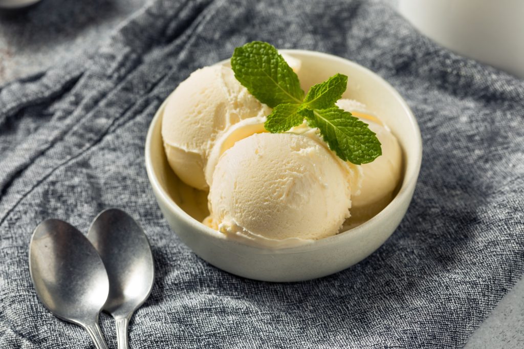 Homemade Frozen Vanilla Ice Cream