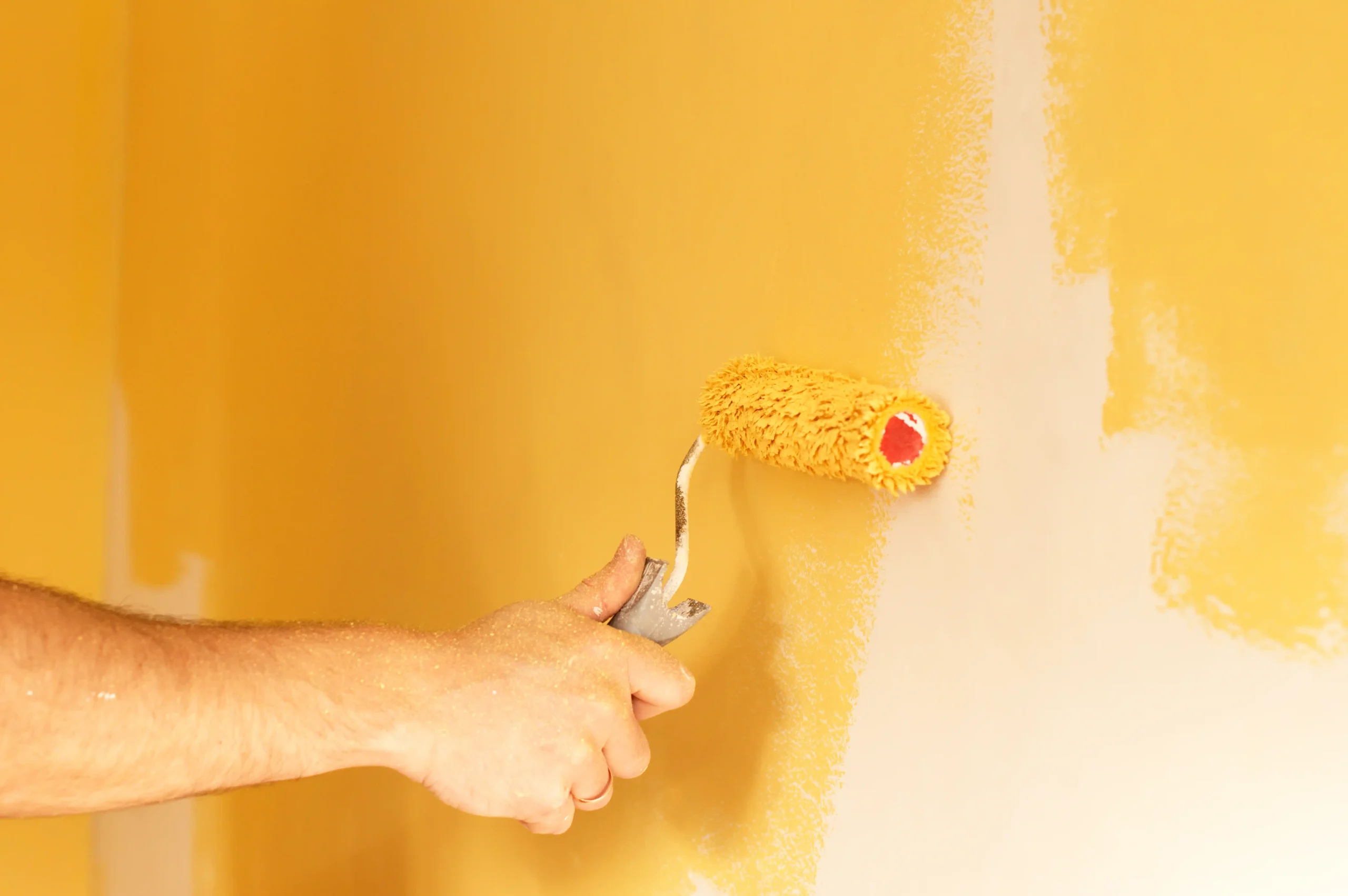 yellow-painting-on-wall